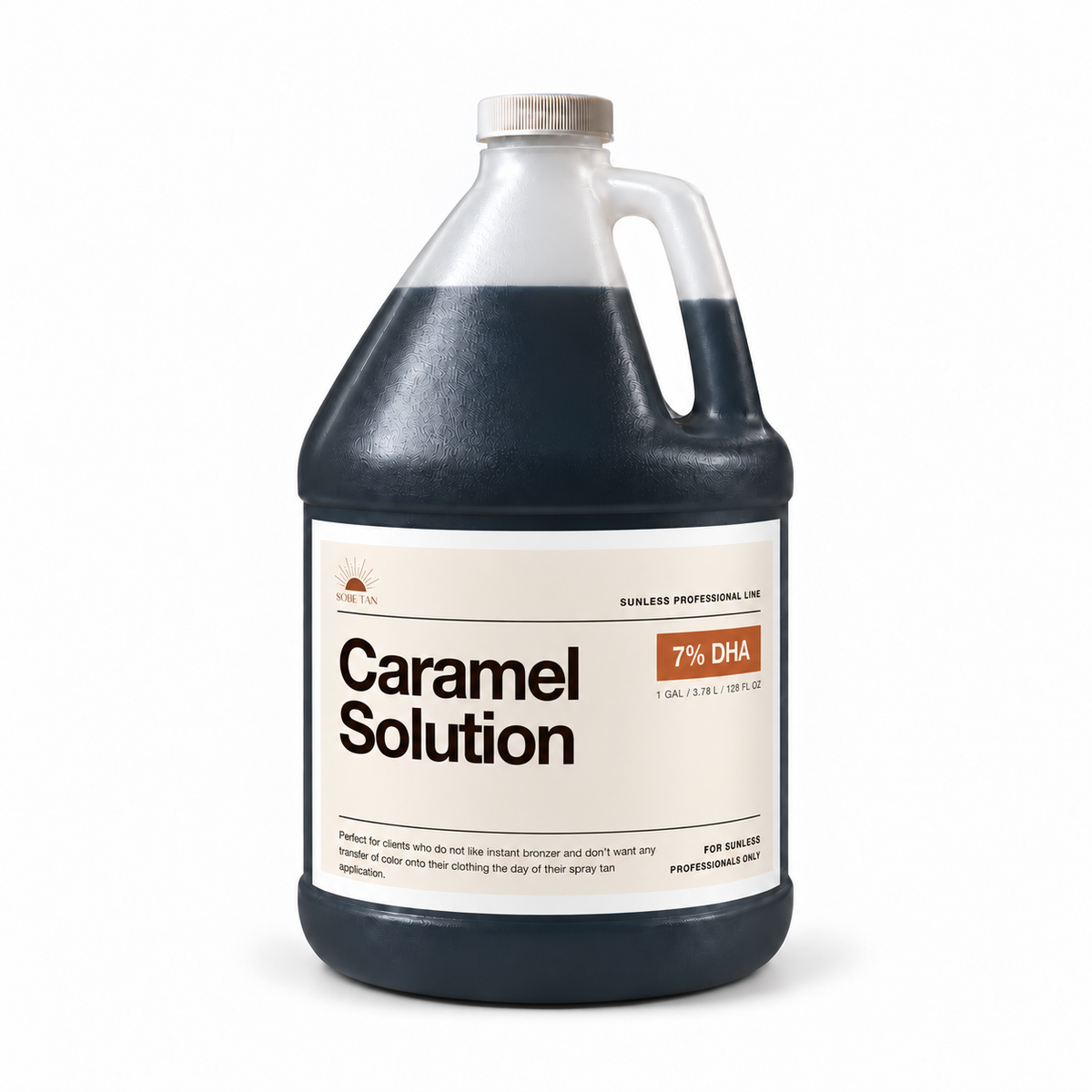 SoBe Tan Caramel professional one-gallon jug, 7% DHA