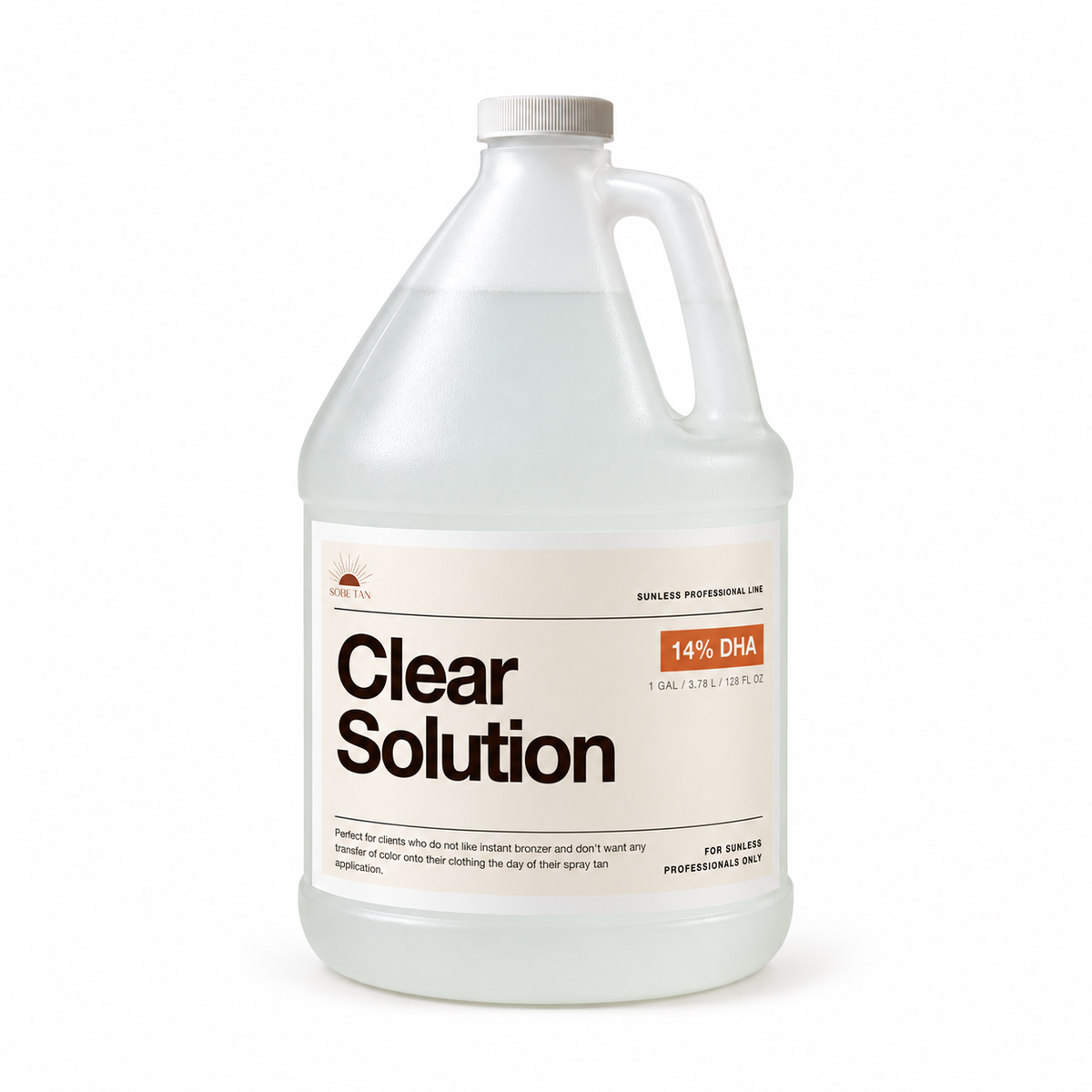 SoBe Tan Clear professional one-gallon jug, 14% DHA