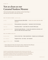 Body Makeup Mousse disclosure: proprietary blend; never Red 40 or harmful FD&C dyes.
